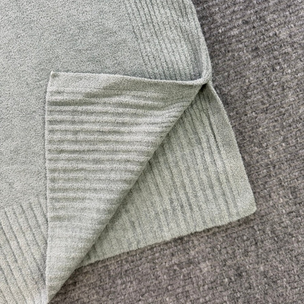 Barefoot Dreams CozyChic Ultra Lite Pullover Sweater Women Small Sage Green Warm - Picture 5 of 12